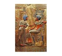 Casa Poster Decorativo Vintage Egiziano Faraone Fanciulle Gatto Domestico retrò Dipinti su Tela Antico Egitto 3D Dorato Arte Poster Stampe Decorazione da Parete per La Casa(Un,20x30cm)