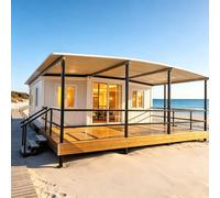 Casa prefabbricata Casa modulare Casa Piccola Casa Contenitore Casa | Piccola casa per vivere a tempo pieno, design pieghevole con portico anteriore, cucina e bagno completo