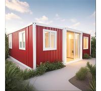 Casa prefabbricata del contenitore della cabina dello studio di lusso espandibile con camera da letto, cucina completa e bagno | Piccola villa portatile, Suite per gli ospiti