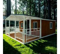 Casa prefabbricata per container per la spedizione domestica, design portatile, contiene 2 camere da letto, cucina e bagno piccola casa in cui vivere per adulti Casa pieghevole mobile