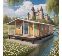 Casa prefabbricata pieghevole del contenitore massimizzata dello spazio, casa piccola modulare durevole, montaggio rapido per adulti, design mobile con facile trasporto, ideale per vivere, vacanze o