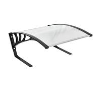 casa.pro Garage/Pensilina per Robot Tagliaerba 78 x 103 x 45,5 cm Tettoia Riparatore per Tosaerba Copertura in Policarbonato Trasparente Struttura in Nero