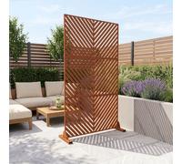 casa.pro Pannello Divisore per Spazi Esterni Interni Divisorio Frangivista con Struttura Traforata Decorativa Schermatura per Privacy in Acciaio Corten 180 x 90 cm - Marrone Ossidato