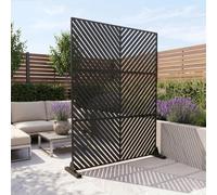 casa.pro Pannello Divisore per Spazi Esterni Interni Divisorio Frangivista con Struttura Traforata Decorativa Schermatura per Privacy in Acciaio 180 x 120 cm - Nero