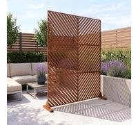 casa.pro Pannello Divisore per Spazi Esterni Interni Divisorio Frangivista con Struttura Traforata Decorativa Schermatura per Privacy in Acciaio Corten 180 x 120 cm - Marrone Ossidato