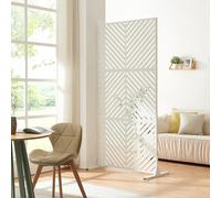 casa.pro Pannello Divisorio per Spazi Interni Schermatura Decorativa con Struttura Traforata Schermo Divisore in Acciaio 200 x 100 cm Bianco
