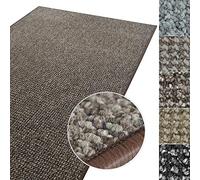 Casa pura, Carlton, tappeto da salotto moderno, moquette per salotto, tappeto a pelo corto grande per soggiorno, sala da pranzo, cucina, camera da letto, marrone (100 x 150 cm)