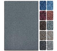 casa pura Passatoia al Metro London Tappeto Lungo su Misura a Pelo Corto con Bordi Rinforzati, per Corridoio e Ingresso Interno, in 11 tonalità Tinta Unita - 80x1500 cm - Grigio Scuro