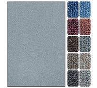 casa pura Passatoia al Metro London Tappeto Lungo su Misura a Pelo Corto con Bordi Rinforzati, per Corridoio e Ingresso Interno, in 11 tonalità Tinta Unita - 100x450 cm - Grigio Chiaro