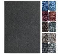 casa pura Passatoia al Metro London Tappeto Lungo su Misura a Pelo Corto con Bordi Rinforzati, per Corridoio e Ingresso Interno, in 11 tonalità Tinta Unita - 100x350 cm - Antracite