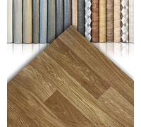 casa pura Pavimento PVC - Rivestimento Pavimento Finto Legno, Parquet, Granito e Basalto - Copri Pavimento Vinilico a Rotolo, Su Misura - 200 x 400 cm - Rovere Rustico