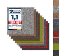 casa pura Piastrelle di Design con zanzariera, 50 x 50 cm, autoadesive - 6 m² - Tappeto Resistente con Pelo di Alta qualità - Antistatico con Retro in Bitume (Beige, 24 Pezzi)