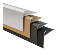 casa pura Profilo per Bordi per Scale, Set da 1 Pezzo, a Forma di F, in Alluminio, per Laminato Safety Listello preforato, 53 mm, Altezza con Un'Altezza di 7 - 8 mm (Bronzo Scuro, 90 cm)