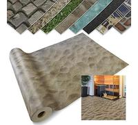 Casa pura - Rivestimento per pavimento in PVC, effetto 3D, pellicola in vinile per mobili e pavimenti, originale, antiscivolo, cucina, bagno, ufficio, effetto spiaggia di sabbia (200 x 100 cm)