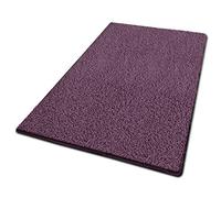 casa pura Shaggy - Tappeto a pelo lungo morbido Barcelona, per soggiorno, camera da letto e cameretta dei bambini, con sigillo GUT e angioletto blu, Polipropilene, Lilla, 66x130 cm