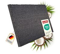 Casa pura - Tappetino in cocco di alta qualità, tappeto fibra naturale, ottimo zerbino per interni ed esterni, d'ingresso resistente e assorbente, molte spessore 23 mm, 100 x 300 cm, grigio