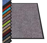 casa pura - Tappetino per Ingresso da interno Rhine tappetino antiscivolo e antipolvere, zerbino d'ingresso per interni, zerbino lavabile e ultra assorbente - Grigio - 135 x 200 cm
