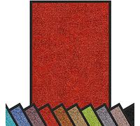 casa pura - Tappetino per Ingresso da interno Rhine tappetino antiscivolo e antipolvere, zerbino d'ingresso per interni, zerbino lavabile e ultra assorbente - Rosso Cocomero - 200 x 200 cm