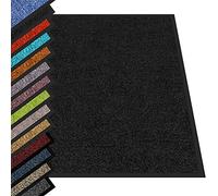 casa pura - Tappetino per Ingresso da interno Rhine tappetino antiscivolo e antipolvere, zerbino d'ingresso per interni, zerbino lavabile e ultra assorbente - Nero - 60 x 90 cm