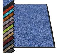 casa pura - Tappetino per Ingresso da interno Rhine tappetino antiscivolo e antipolvere, zerbino d'ingresso per interni, zerbino lavabile e ultra assorbente - Blu Fiordaliso - 120 x 180 cm