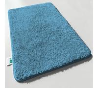 casa pura Tappeto da bagno a pelo lungo, modello Sky Soft, morbido, effetto shaggy, antiscivolo, lavabile, privo di sostanze nocive, 16 colori in 6 dimensioni (60 x 50 cm, turchese)