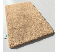 casa pura Tappeto da bagno a pelo lungo, modello Sky Soft, morbido, effetto shaggy, antiscivolo, lavabile, privo di sostanze nocive, 16 colori in 6 misure (beige, 40 x 60 cm)