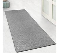 casa pura Tappeto da cucina, 80 x 200 cm, per corridoio, camera da letto e soggiorno, antiscivolo e lavabile, effetto sisal, tappeto da corridoio, tappeto al metro su misura (argento, Kalkutta)
