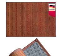 casa pura Tappeto da cucina in bambù ipoallergenico, ideale per bagno, soggiorno, corridoio, 17 mm di spessore, retro in feltro con gommini antiscivolo (marrone/rosso, 50 x 80 cm)
