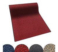 casa pura Tappeto Entrata Asciugapassi Antiscivolo - Zerbini Su Misura a Rotolo, per Ingresso Interno ed Esterno, 3 Larghezze e Lunghezze fino a 10 m - 90x150 cm - Rosso e Nero