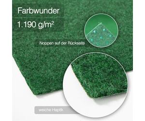Casa Pura Tappeto Erba Artificiale 1190g/m² Pro Grün Vlies Telo 4 mm