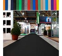 casa pura Tappeto Messet fino a 40 m di lunghezza - ignifugo - tappeto di avvento, tappeto VIP - Prodotto per uso privato e commerciale., Polipropilene, Nero, 2 m x 2,5 m