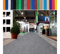 casa pura Tappeto Messet fino a 40 m di lunghezza - ignifugo - tappeto di avvento, tappeto VIP - Prodotto per uso privato e commerciale., Polipropilene, grigio mélange, 2 m x 20 m