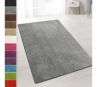 casa pura Tappeto Shaggy Barcelona - Morbido tappeto a pelo lungo per corridoio, soggiorno, camera da letto, ecc. - Sigillo GUT, 200 x 150 cm, grigio