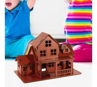 Casa puzzle in legno 3D Costruzione di una casa in legno per la decorazione