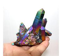Casa Quarzo naturale Ametista Cluster Pietra di cristallo Elettrolitico Colorato Crysral Cluster Campione Regali for la casa 1 pz decorazione della stanza (Color : Colorful Cluster, Size : 80-100g)