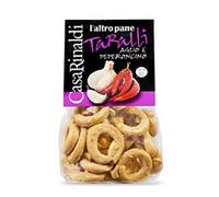 Casa Rinaldi - Taralli Croccanti con Aglio e Peperoncino, Snack Speziato dal Gusto Sapido e Deciso, Confezione da 200gr