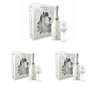 Casa Sant'Orsola - Prosecco ICE Demi Sec in Gift Box con 1 Calice in Policarbonato, Ottimo con Ghiaccio, Gusto Secco con Note Fruttate, 1x750 ml (Confezione da 3)