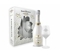 Casa Sant'Orsola - Prosecco ICE Demi Sec in Gift Box con 1 Calice in Policarbonato, Ottimo con Ghiaccio, Gusto Secco con Note Fruttate, 1x750 ml (Confezione da 6)