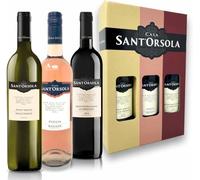 Casa Sant'Orsola - Vino in Confezione Regalo, Pinot Grigio D.O.C. delle Venezie, Puglia I.G.T. Rosato, Montepulciano d'Abruzzo D.O.C., Gusto Armonico, 3x750 ml