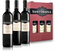 Casa Sant'Orsola - Vino Rosso Confezione Regalo, Chianti D.O.C.G., Montepulciano D.O.C., Nero d'Avola D.O.C., Gusto Secco e Intenso, 3x750 ml