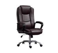 Casa Sedia da ufficio aziendale Sedia per computer di casa Sedia girevole per l'apprendimento con schienale alto Sedia ergonomica per il personale Comodo (marrone scuro)