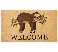 Casa Service ASOLO Zerbino 40x75cm in Cocco Naturale e Gomma PVC Rettangolare per ingresso con Animali (E - Bradipo)