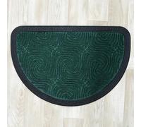 Casa Service ASSORBIPASSO Zerbino Rettangolare e Mezzaluna 40x60 cm Resistente Asciuga e Decora Fondo in Gomma, per Ingresso, Antiscivolo, Green