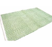 Casa Service DORA Tappeto Cotone Antiscivolo, Jaquard, Lavabile, per Bagno e Cucina (50x120cm, Green)