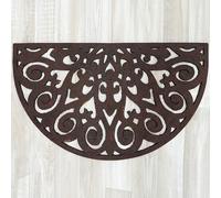 Casa Service FLODRESS Zerbino Gomma 45x75 cm Rettangolare per Ingresso, da Esterno, Stile Ferro Battuto, Decorato, Resistente, Antiscivolo, Drenante (Copper)