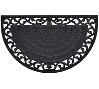 Casa Service IRON Zerbino Gomma 45x75 cm per Ingresso, da Esterno, Stile Ferro battuto, Decorato, Resistente, Antiscivolo, Drenante (Shaped Full)