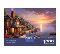 Casa spiaggia Puzzle 1000 Pezzi In Cottage Costa cartone Extra Spesso, Un Puzzles Per Impossibile Difficile Arduo Stimolante, Ideale Per Office Break Puzzle, Regali Per Le Donne, Regali Per Gli Uom