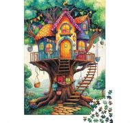 Casa sull Albero da Fiaba Puzzle 1000 Pezzi Carta per Adulti Foresta da Sogno Gioco di Puzzle Relax Concentrazione Famiglia Decorazione Regalo 70x50cm/1000pcs