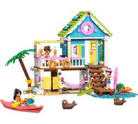 LEGO Friends Casa sulla Spiaggia con Foche Giocattolo - Miniatura da Costruire con 3 Mini Bamboline, 2 Animali Marini e Accessori tra cui Tavola da Surf e Kayak - Regalo per Bambine da 7 Anni - 42699