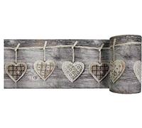 CASA TESSILE Tappeto multiuso passatoia antiscivolo largo 50 cm. CUORI APPESI taglio a vivo Tappeto Cucina Lavabile in Lavatrice, Tappeti Cucina Design Moderno. - GRIGIO, 280 cm.